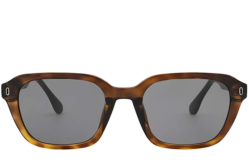 Gafas de sol rectangulares de plástico con efecto carey #BS2503-0438