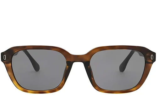 Lunettes de soleil rectangulaires en plastique écaille de tortue #BS2503-0438
