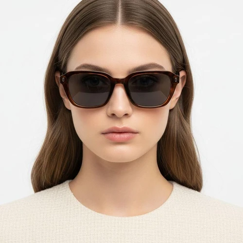 Rectangular Tortoiseshell Plastic Sunglasses #BS2503-0438