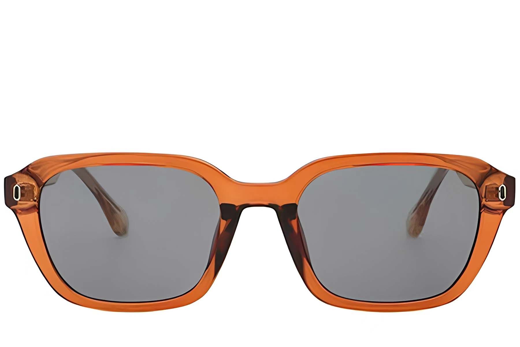 Rechthoekige rode plastic zonnebril #BS2503-0439