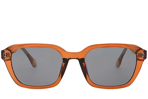 Lunettes de soleil rectangulaires en plastique rouge #BS2503-0439