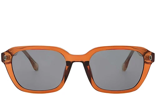 Rectangular Red Plastic Sunglasses #BS2503-0439