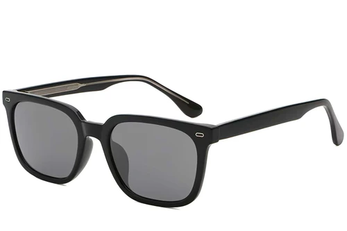 Rectangular Black Plastic Sunglasses #BS2503-0440