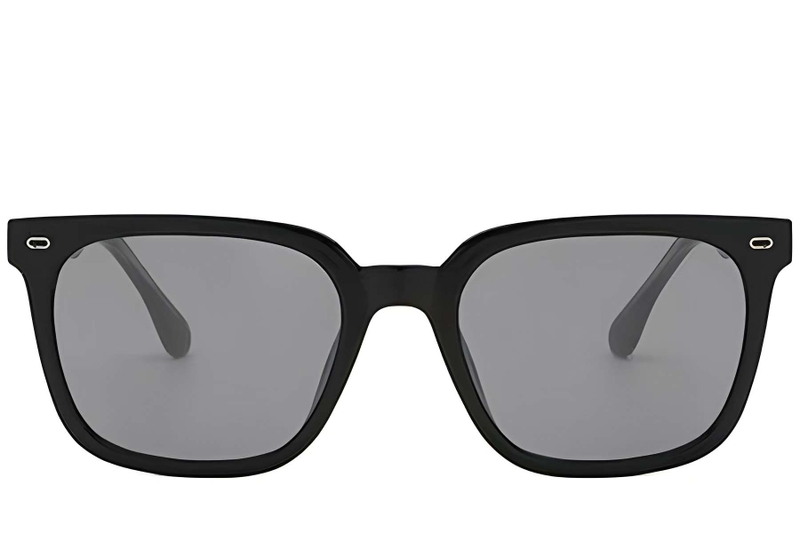 Rechteckige schwarze Kunststoff-Sonnenbrille #BS2503-0440