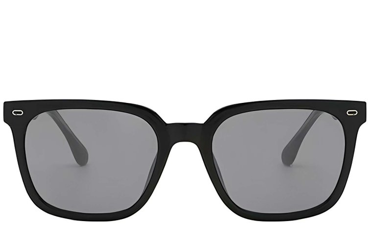 Rectangular Black Plastic Sunglasses #BS2503-0440