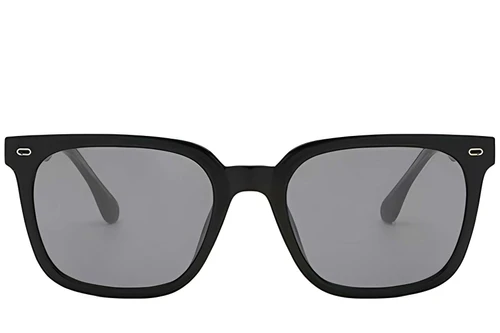 Rectangular Black Plastic Sunglasses #BS2503-0440