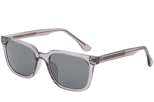 Rectangular Grey Plastic Sunglasses #BS2503-0441