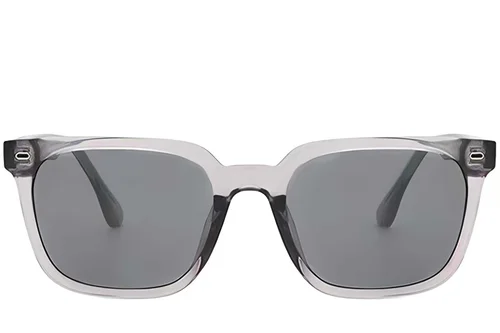 Lunettes de soleil rectangulaires en plastique gris #BS2503-0441