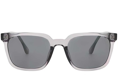 Rectangular Grey Plastic Sunglasses #BS2503-0441