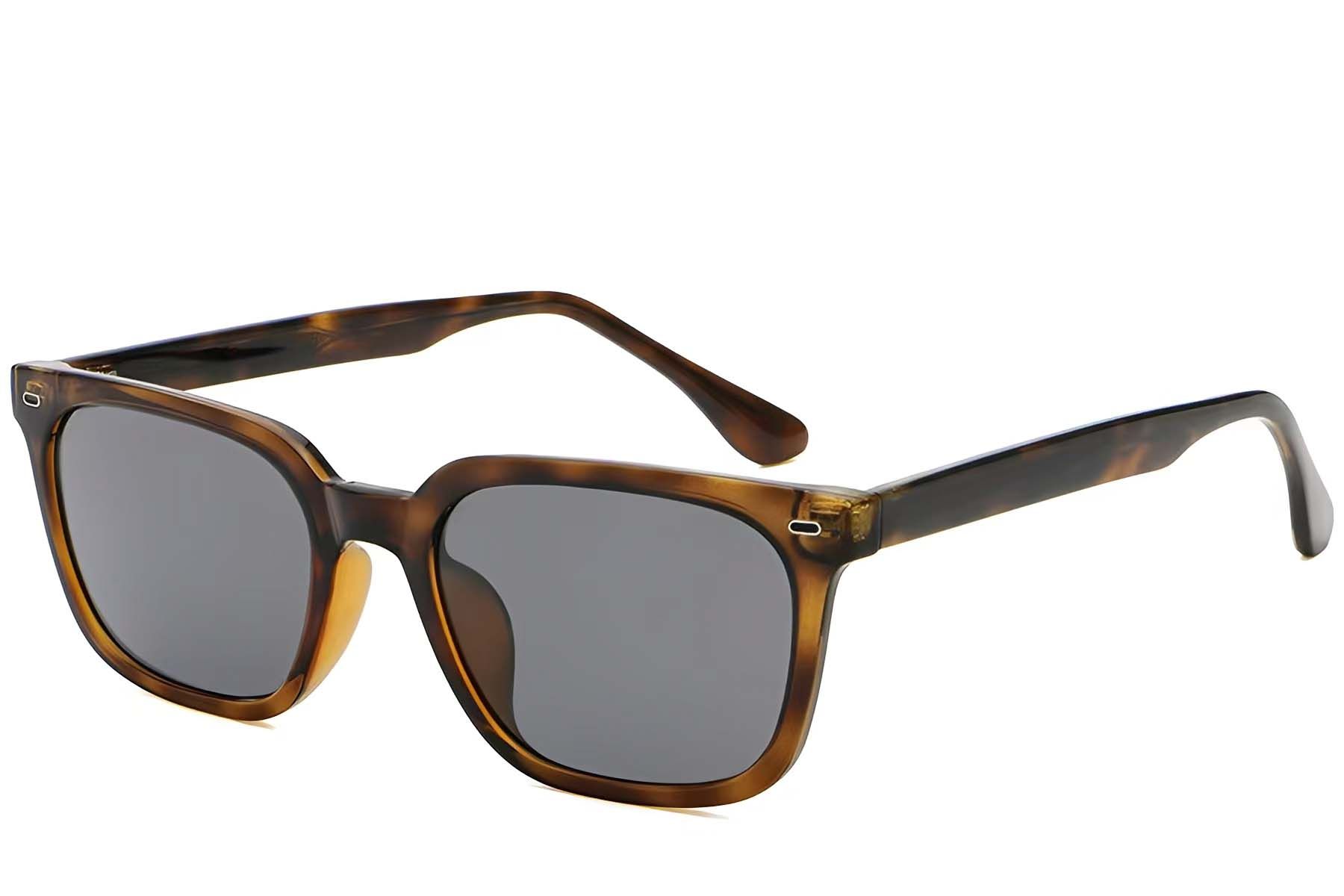 Rectangular Tortoiseshell Plastic Sunglasses #BS2503-0442