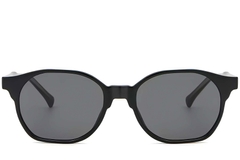 Geometrische schwarze Kunststoff-Sonnenbrille #BS2503-0445