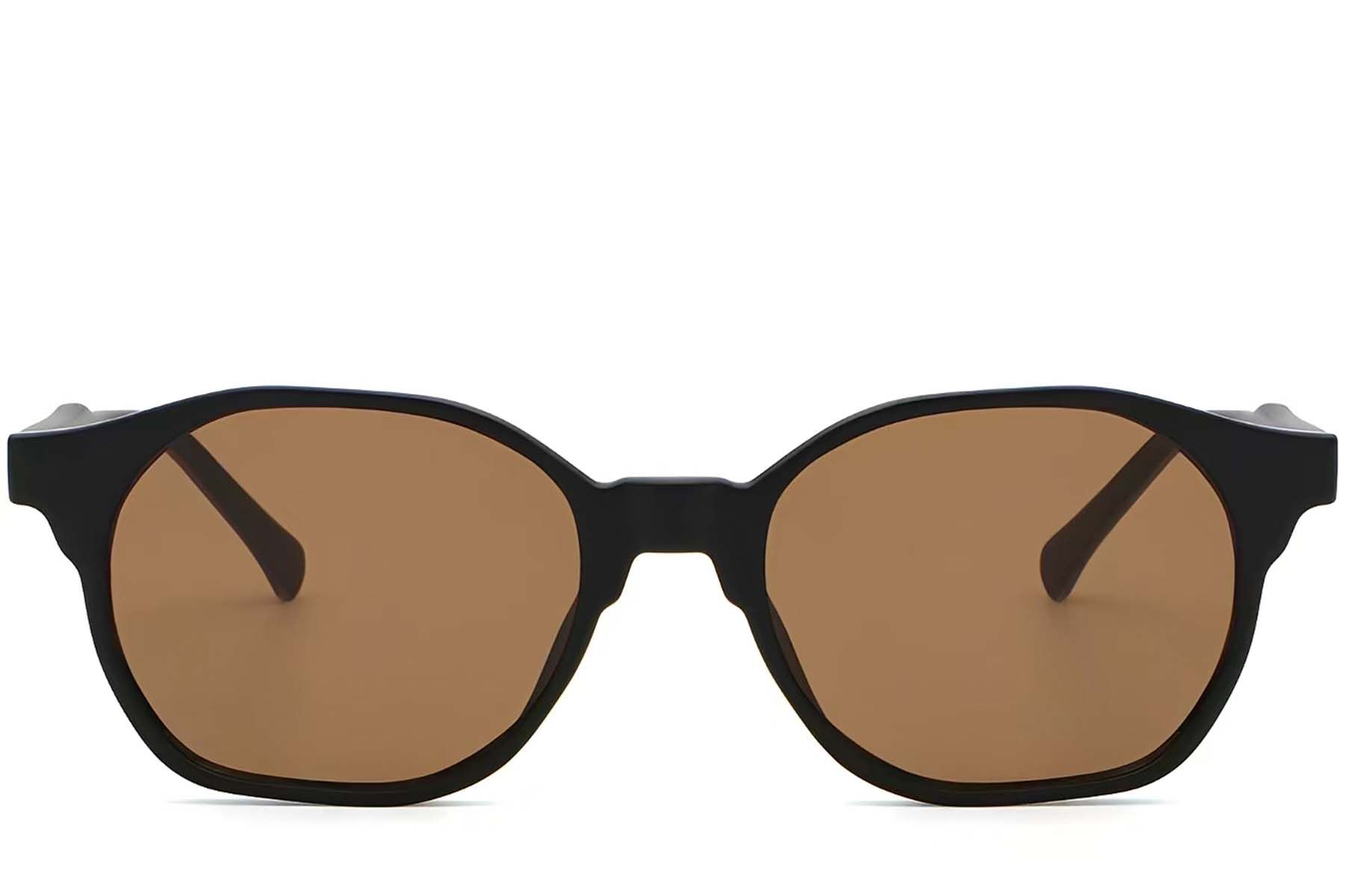 Geometric Black Plastic Sunglasses #BS2503-0446