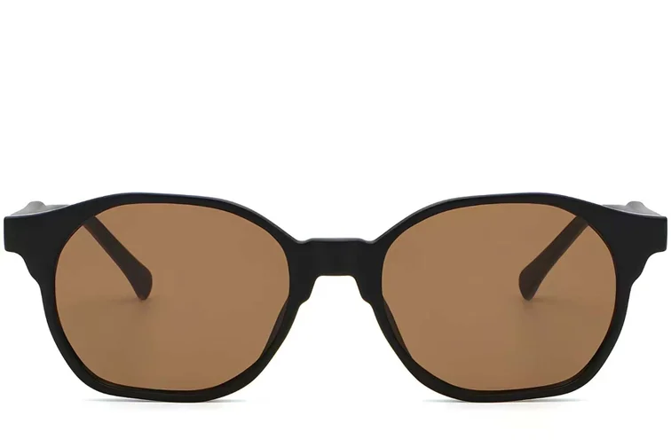 Geometric Black Plastic Sunglasses #BS2503-0446