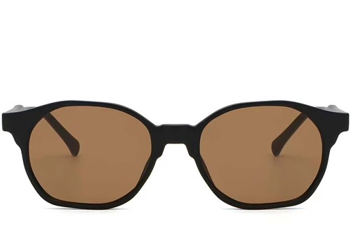 Gafas de sol geométricas de plástico negro #BS2503-0446