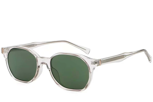 Lunettes de soleil géométriques en plastique transparent #BS2503-0447