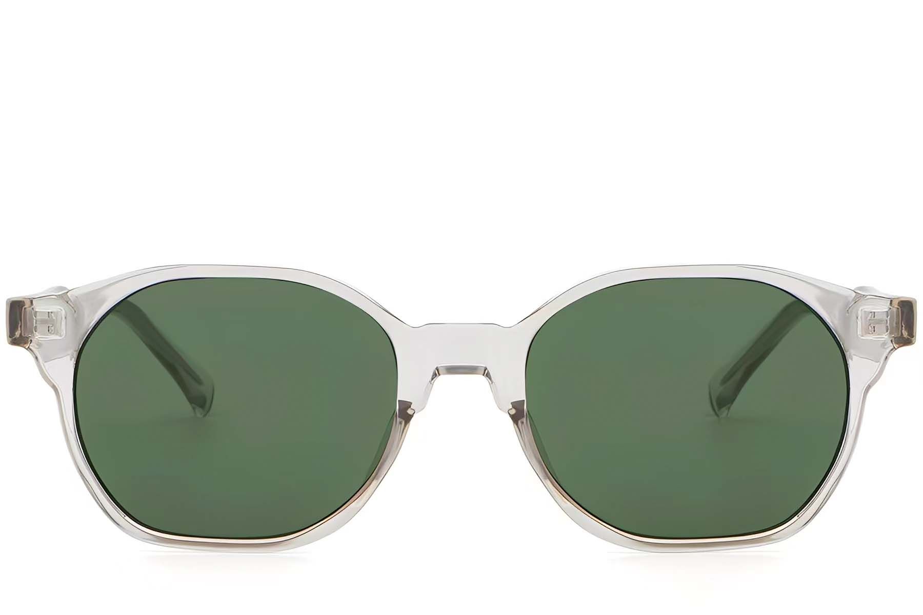 Geometric Transparent Plastic Sunglasses #BS2503-0447