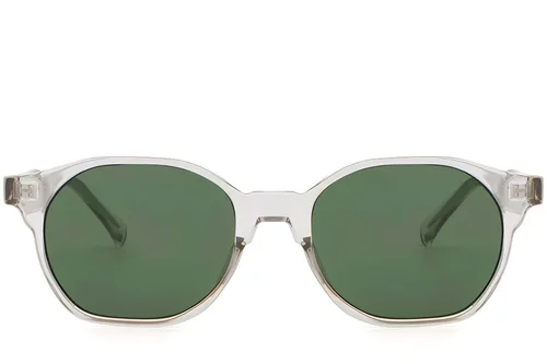 Lunettes de soleil géométriques en plastique transparent #BS2503-0447