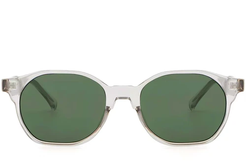 Lunettes de soleil géométriques en plastique transparent #BS2503-0447