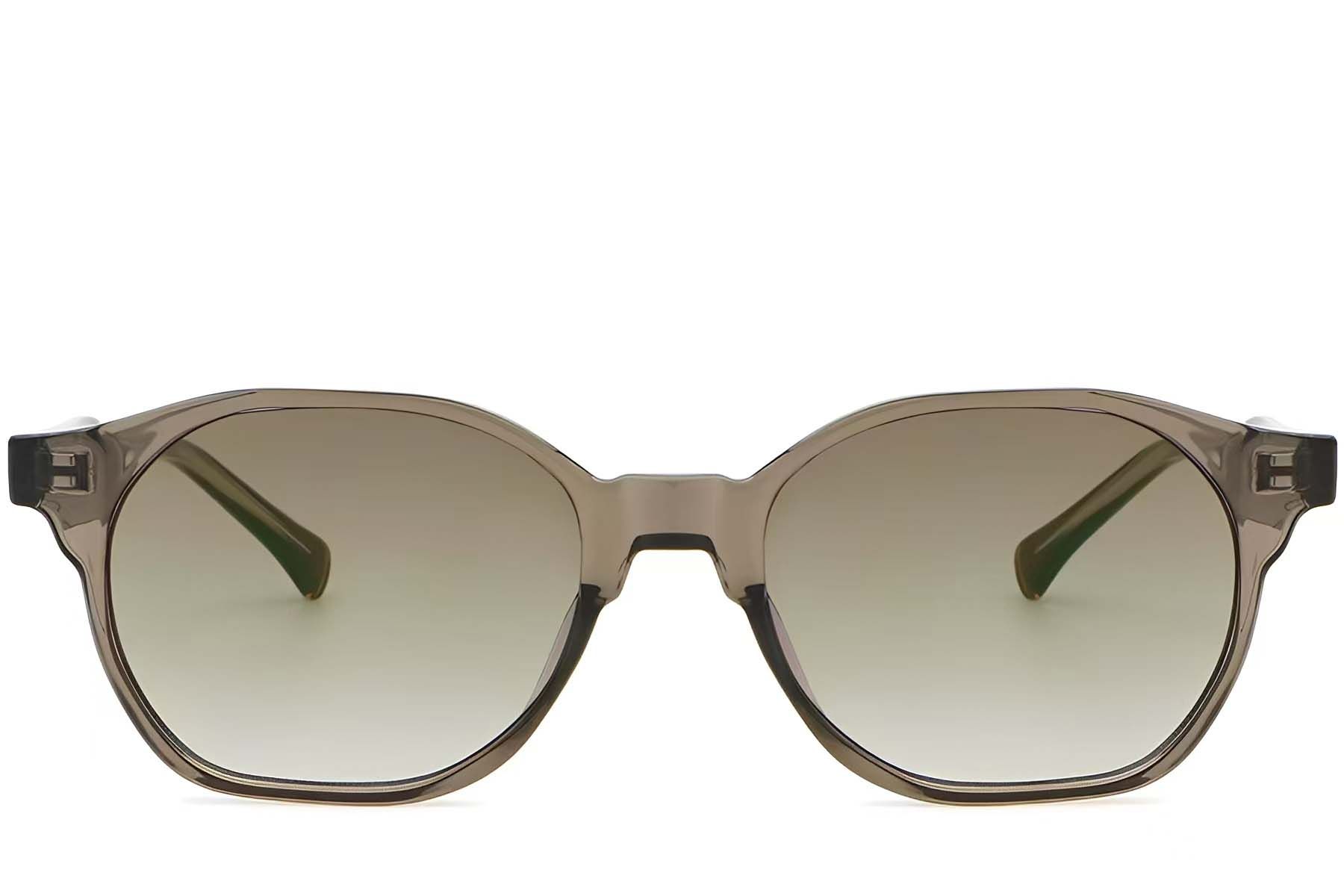 Geometric Brown Plastic Sunglasses #BS2503-0448