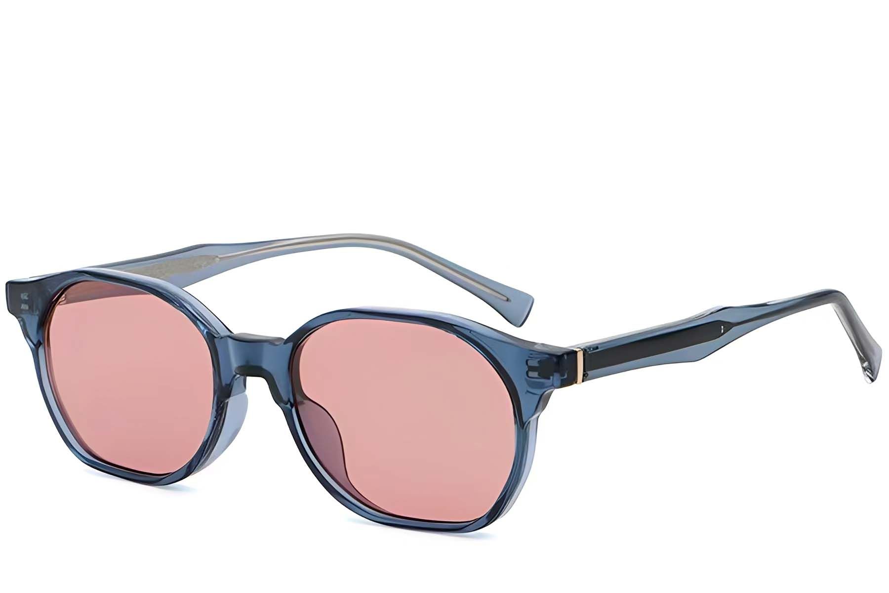 Geometric Blue Plastic Sunglasses #BS2503-0449