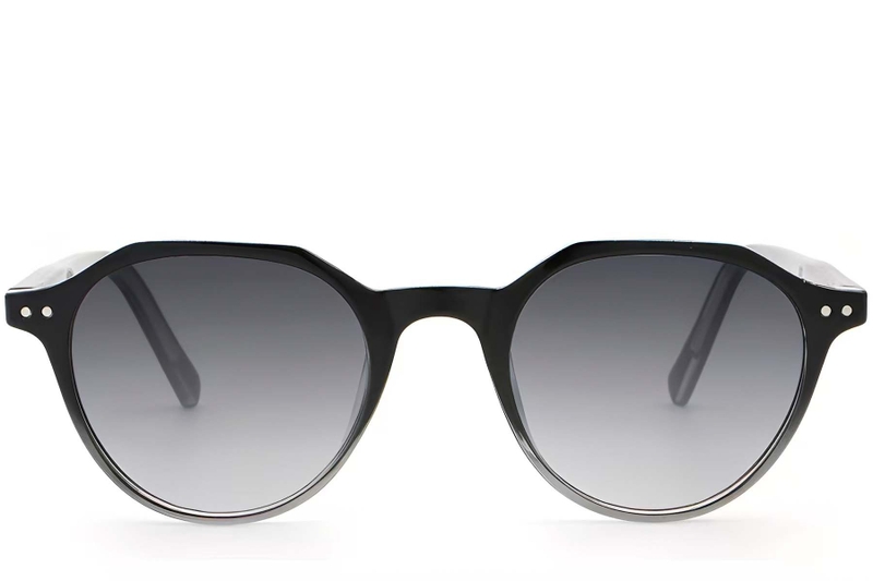 Oval Black Plastic Sunglasses #BS2503-0452