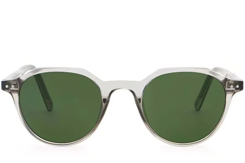 Lunettes de soleil ovales en plastique gris #BS2503-0453