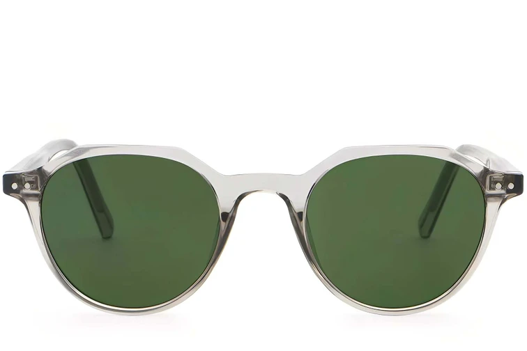 Gafas de sol ovaladas de plástico gris #BS2503-0453