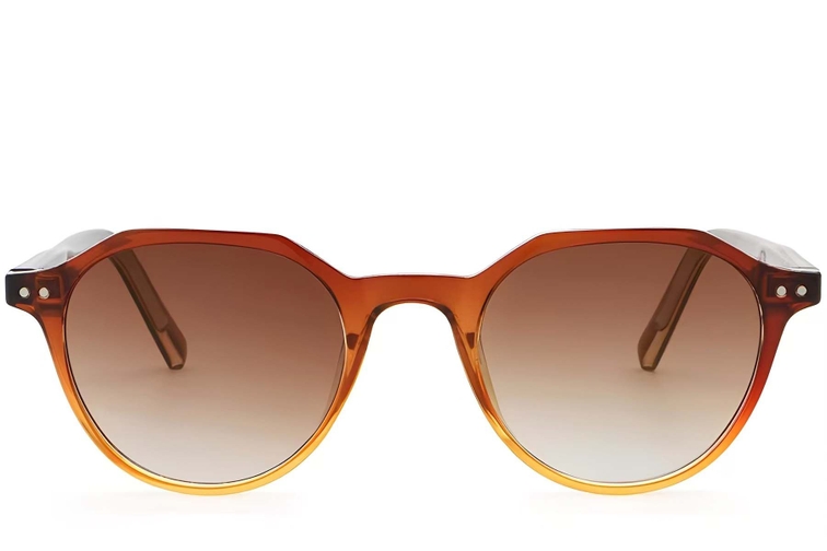 Oval Brown Plastic Sunglasses #BS2503-0454