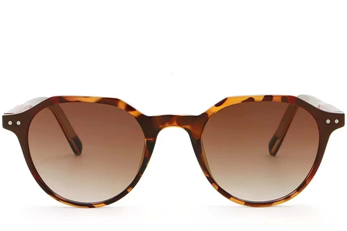 Oval Tortoiseshell Plastic Sunglasses #BS2503-0455