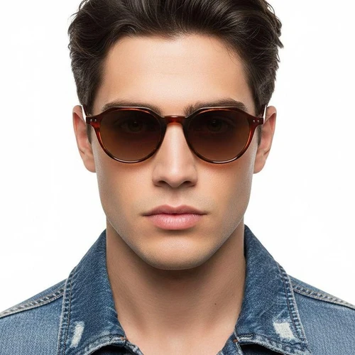 Oval Tortoiseshell Plastic Sunglasses #BS2503-0455