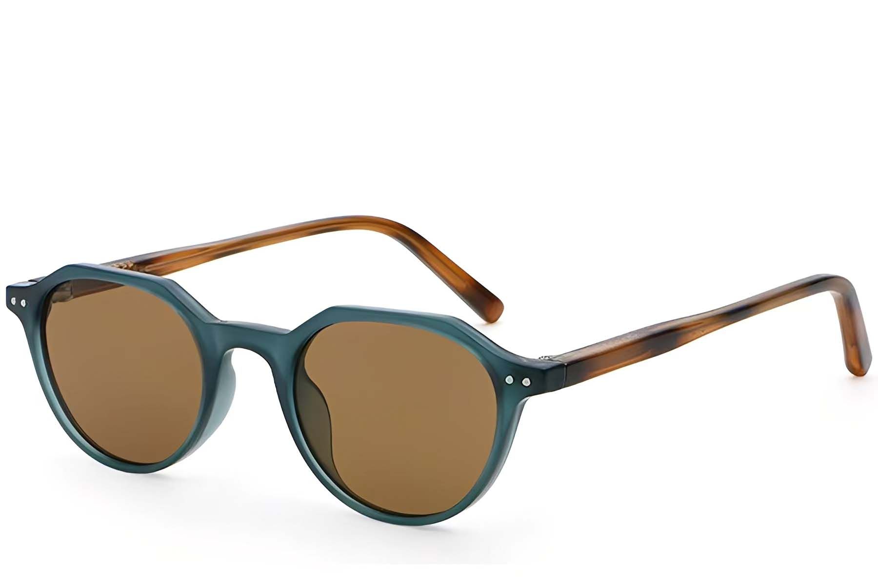 Oval Green Plastic Sunglasses #BS2503-0456