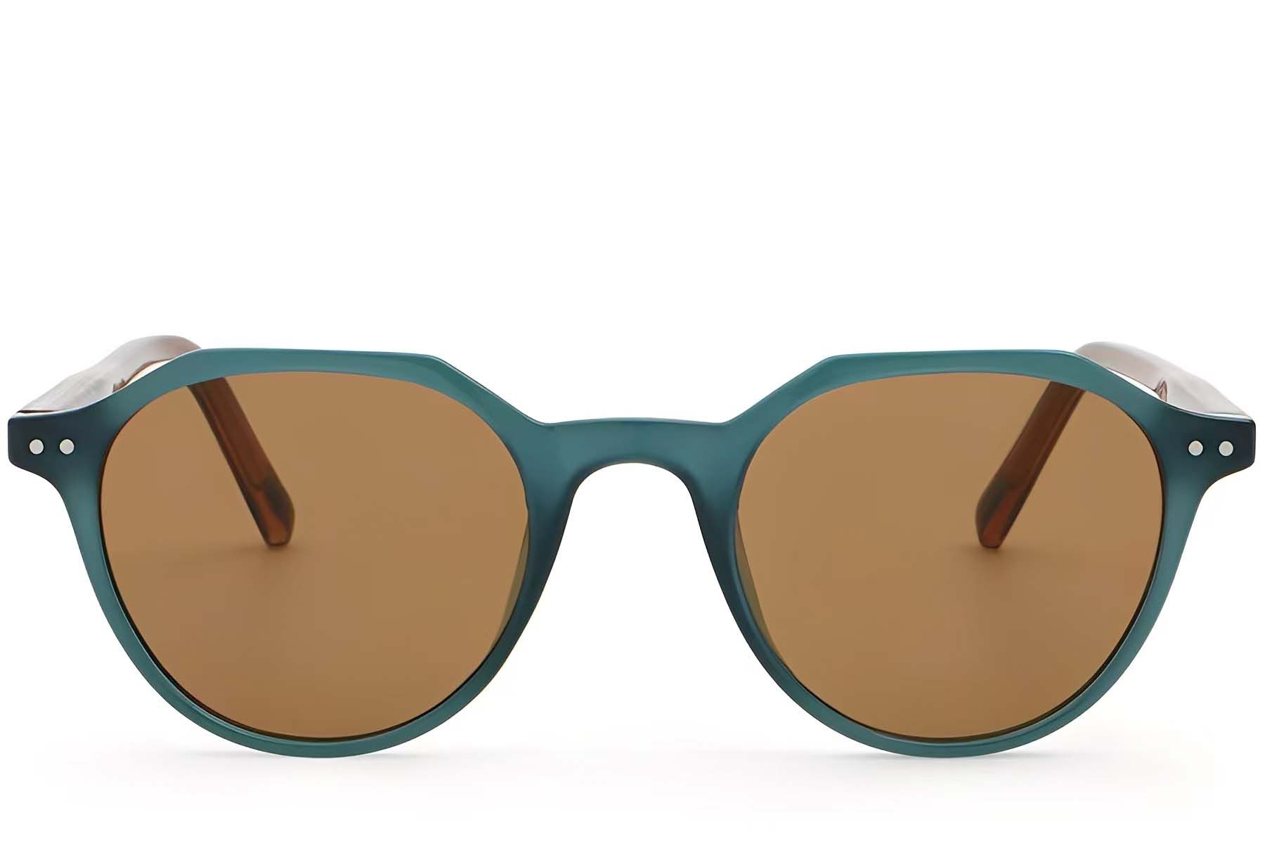 Oval Green Plastic Sunglasses #BS2503-0456