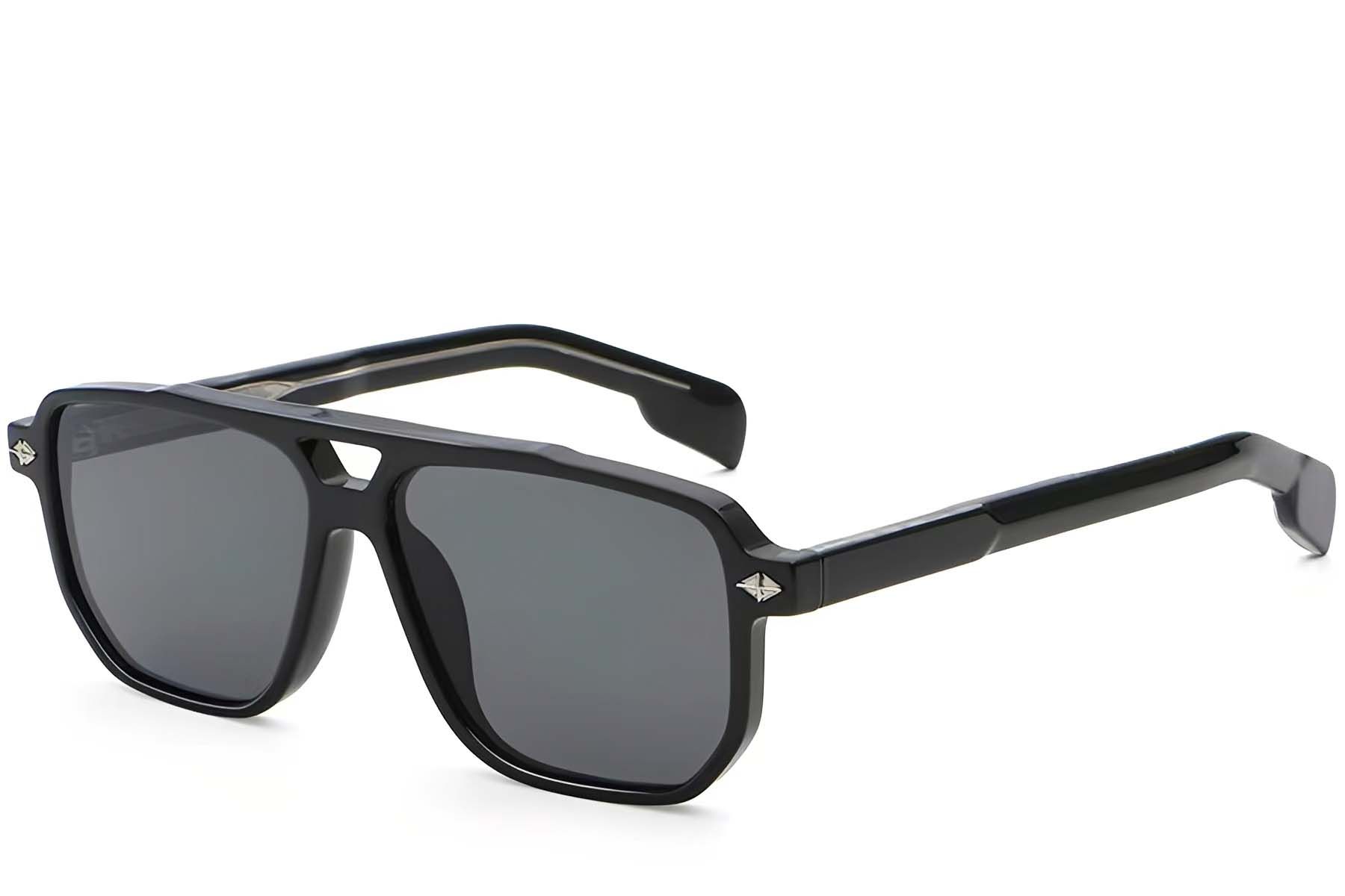 Aviator Black Plastic Sunglasses #BS2503-0457