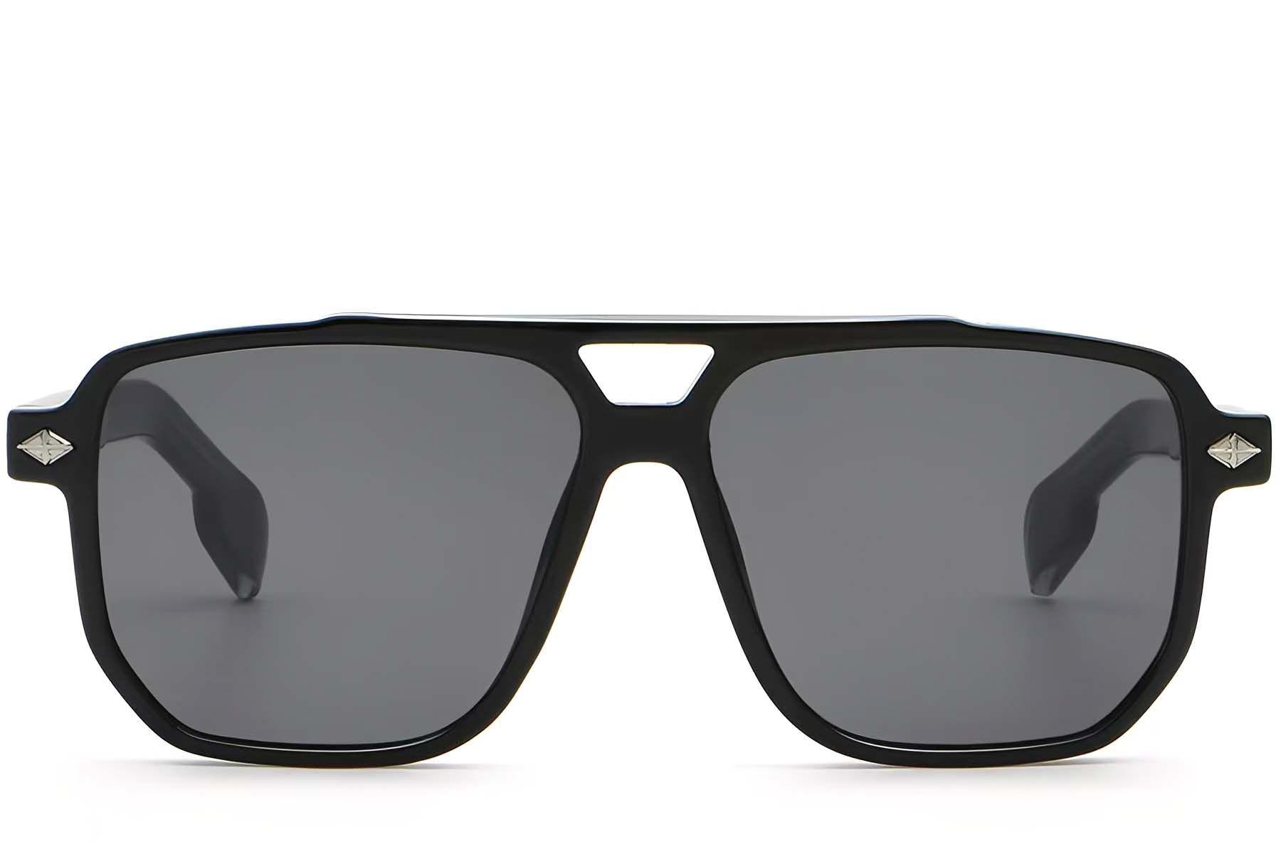 Aviator Black Plastic Sunglasses #BS2503-0457