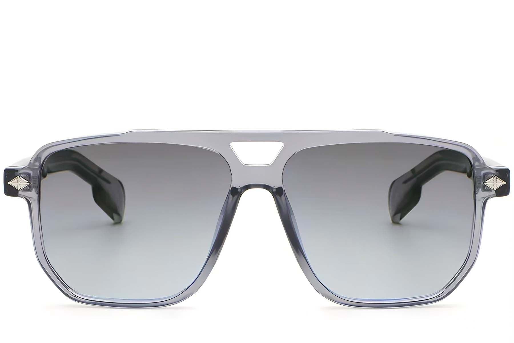 Aviator Grey Plastic Sunglasses #BS2503-0458