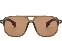Aviator Bruine Plastic Zonnebril #BS2503-0459