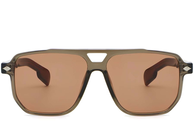 Aviator Bruine Plastic Zonnebril #BS2503-0459
