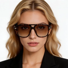 Aviator Tortoiseshell Plastic Sunglasses #BS2503-0460