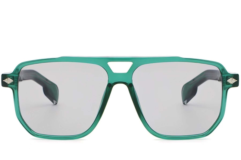 Aviator Green Plastic Sunglasses #BS2503-0461