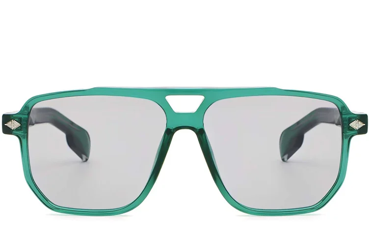 Aviator Green Plastic Sunglasses #BS2503-0461