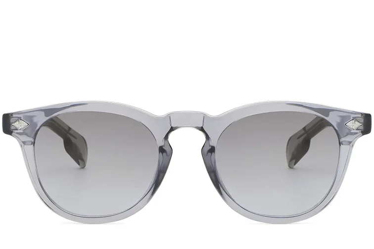 Gafas de sol ovaladas de plástico gris #BS2503-0463