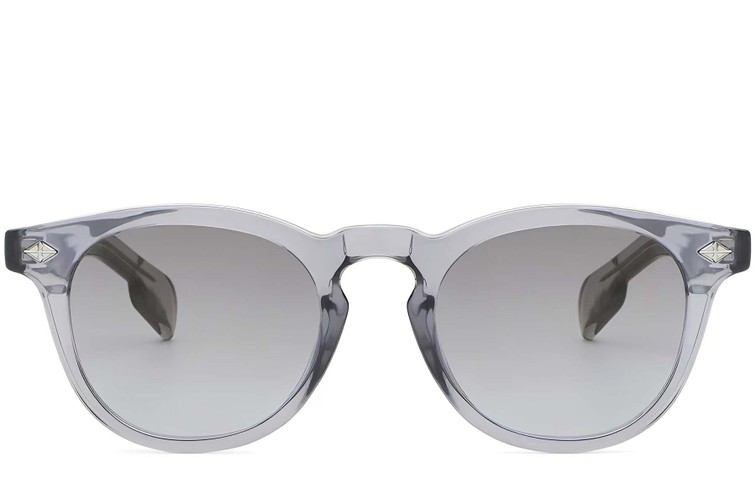 Gafas de sol ovaladas de plástico gris #BS2503-0463