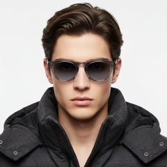 Oval Grey Plastic Sunglasses #BS2503-0463