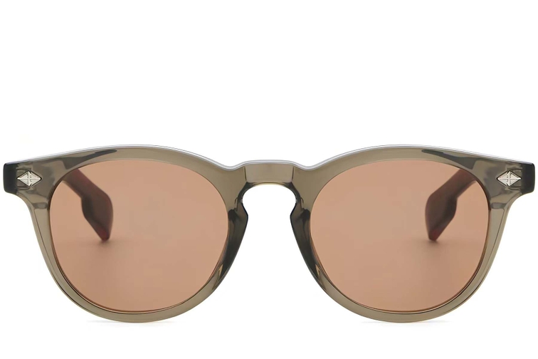 Oval Brown Plastic Sunglasses #BS2503-0464