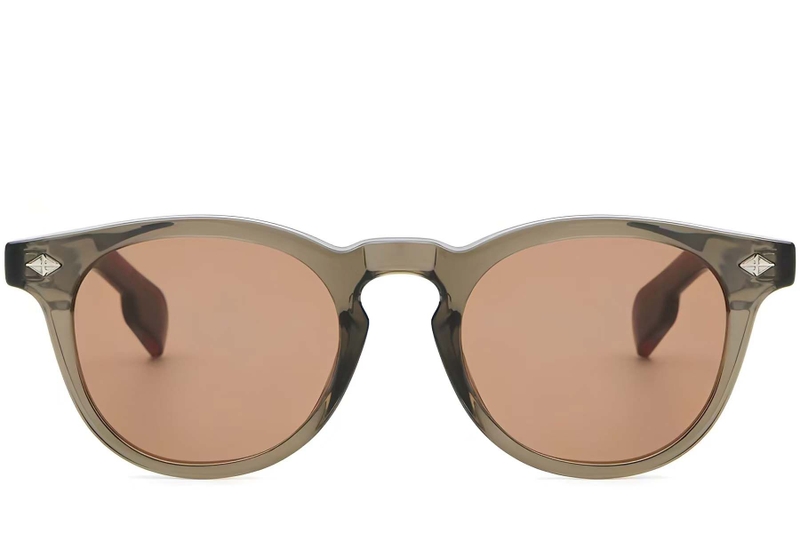 Ovale bruine plastic zonnebril #BS2503-0464