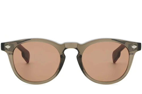 Oval Brown Plastic Sunglasses #BS2503-0464