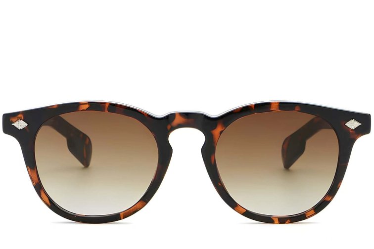 Oval Tortoiseshell Plastic Sunglasses #BS2503-0465