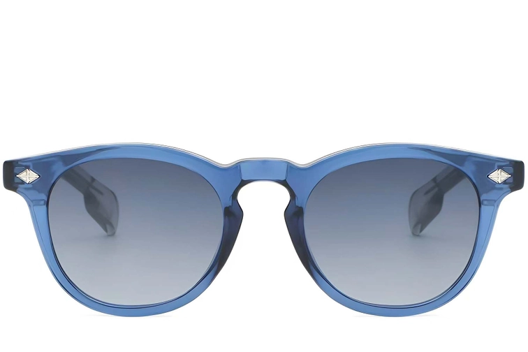 Oval Blue Plastic Sunglasses #BS2503-0466