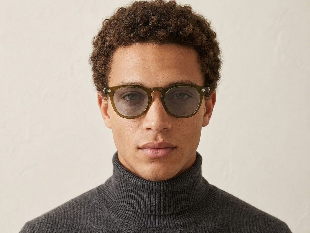 Oval Green Plastic Sunglasses #BS2503-0467