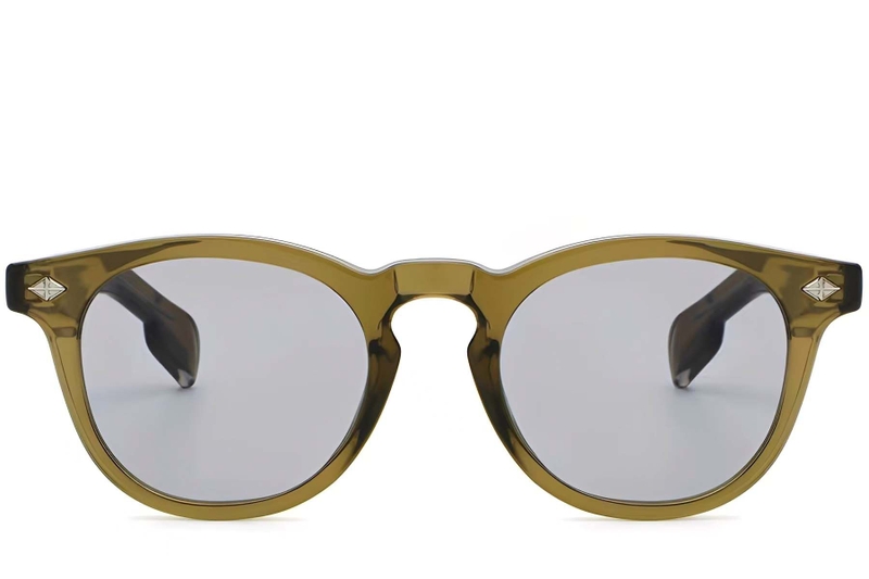 Ovale groene plastic zonnebril #BS2503-0467